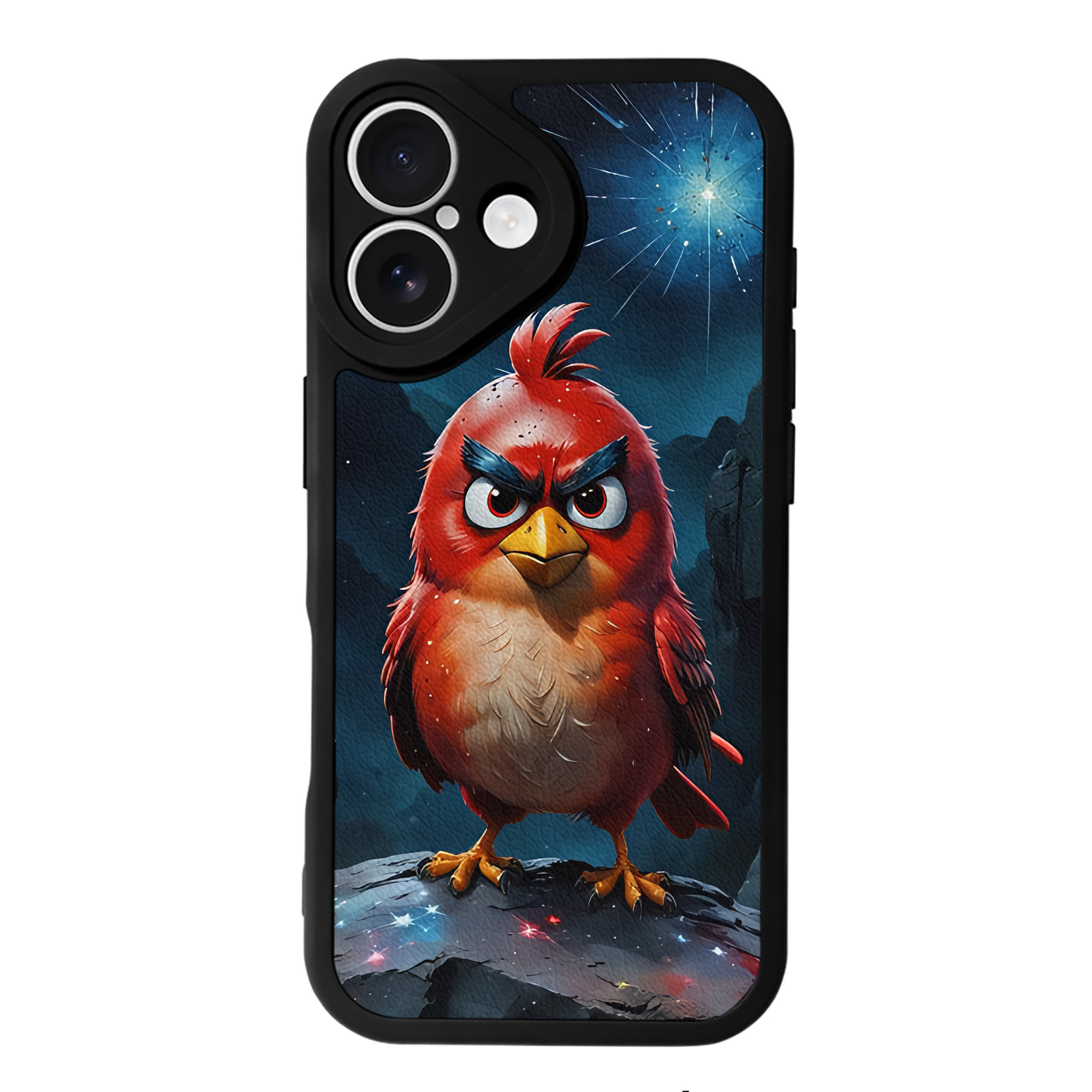 （画像用） Angry Birds アングリーバード 【iPhone 16シリーズ対応】シリコンスマホケース（レザー調） 材質：シリコン